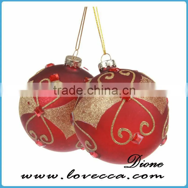 Shine--blown glass christmas ornament crafts transparent Xmas glass ball