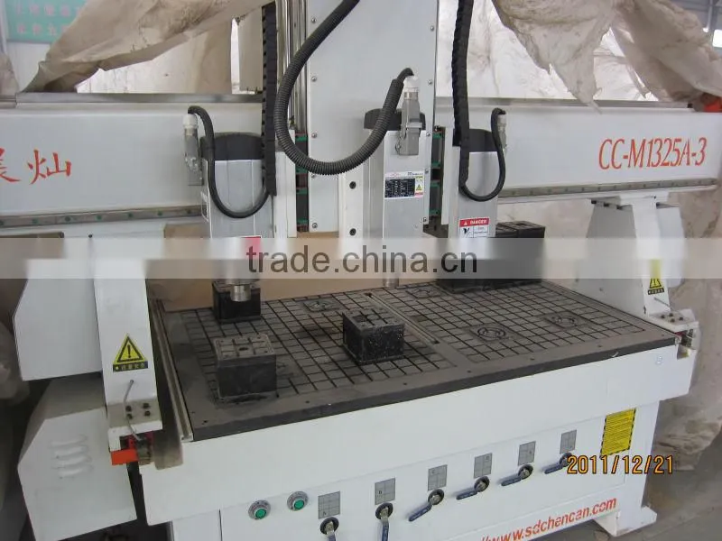 CHENCAN Drilling Hole 1325 CNC Router Carving Machine Wood Carving Machin with Three Heads