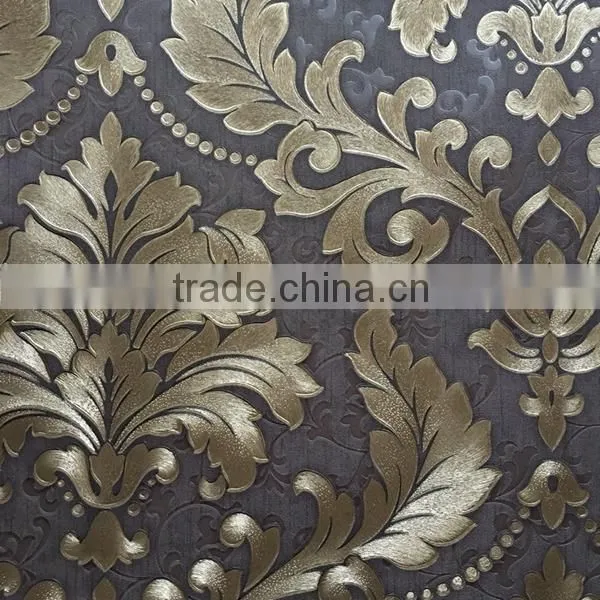 Classic latest italy design deep embossed wallpaper