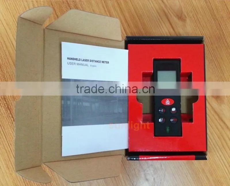 80m Economical Laser Distance Meter Laser Range Finder M/In/Ft Three Units with Level Bubble