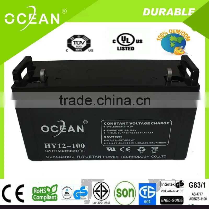 1200ah 12v solar battery the Ocean brand Gel batterie for PV system