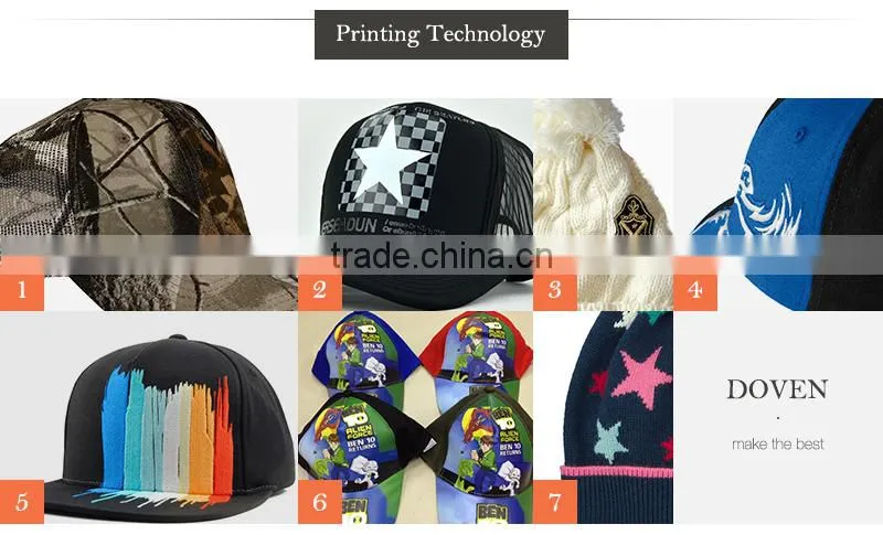 Custom 5 or 6 panel printing boys baseball and caps