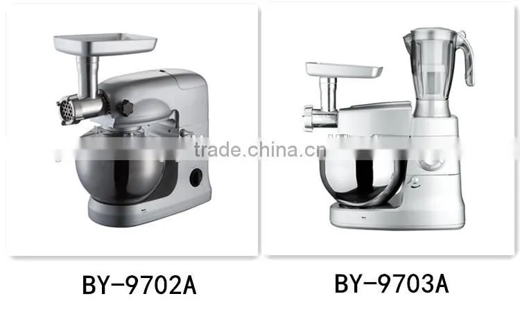 Steel gear system 1000W 6 speed stand mixer