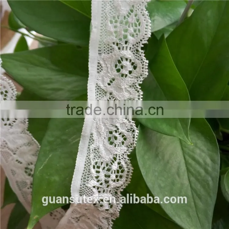 Silver French Nylon Bulk Lace Trim, Jacquard Decorative Thin Lace Trim With Shiny Yarn