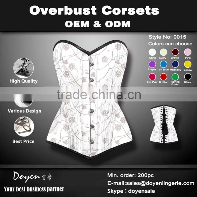 Guangzhou flower print latex corset manufacturer wetlook posturex corset