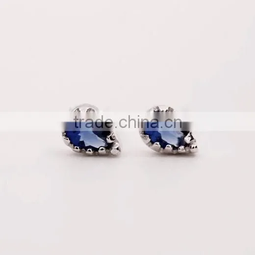 925 sterling solid silver water drop blue white green and champagne zircon earrings fashion women earrings jewelry 6790198