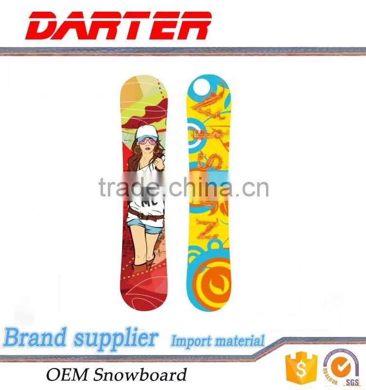 Creative design freestyle girl pattern chinese snowboards for sale