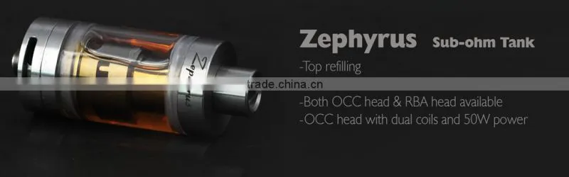 2016 ud new most popular vaporizer zephyrus v2 rebuildable atomizer prevent condensation bigger build deck 1.8ohms OCC head