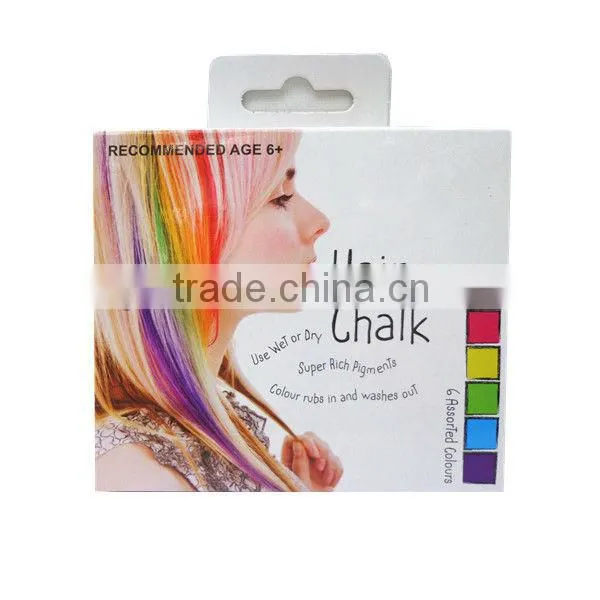 6colors set pemporary hair chalk for coloring hair