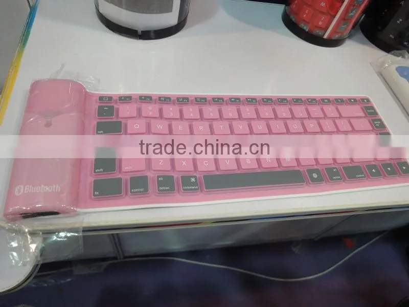 silicone bluetooth keyboard/ thin keyboard /portable keyboard with BQB certificate