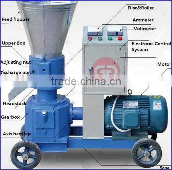 Made in China Flat die wood pellet press