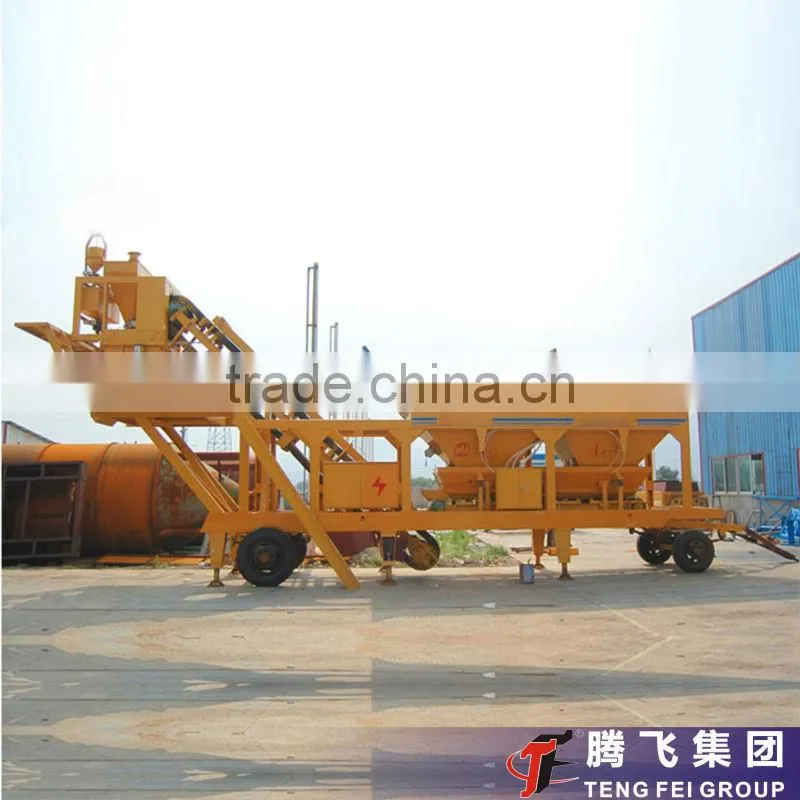 Mobile concrete mixing station / yhzs25 concrete batching plant