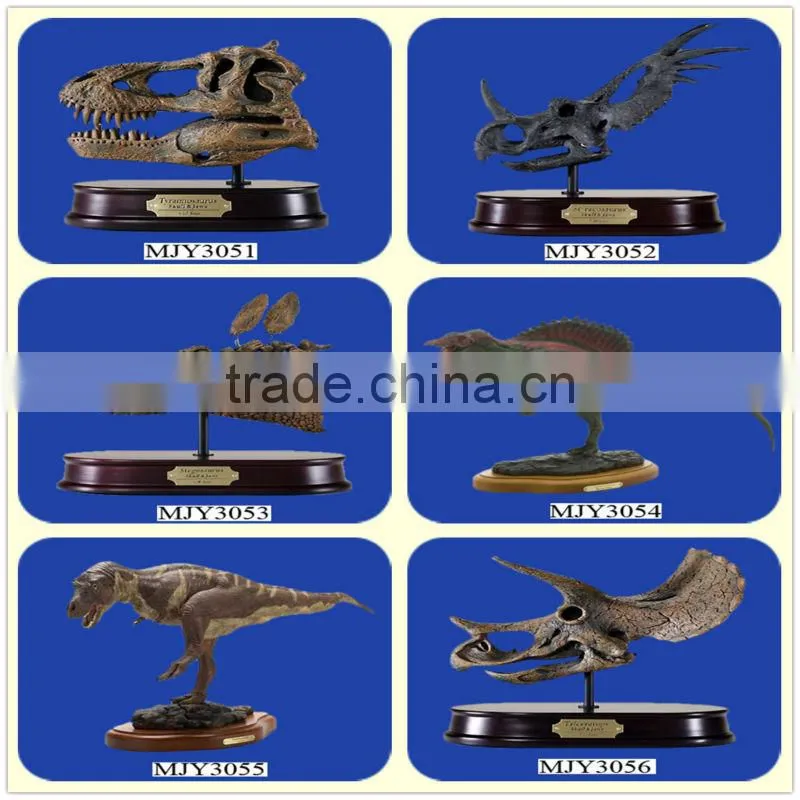 New Product Custom Dinosaur Triceratops Skull Resin 3D Animal Head decoration