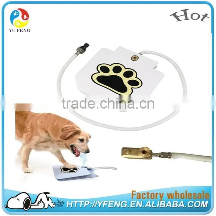 2016 factory wholesale New Dog Supplies Upgrade Pet Step Spray Doggie Dog Cat Paw Water Fountain Feeder Drinking Spring Pedal Pe