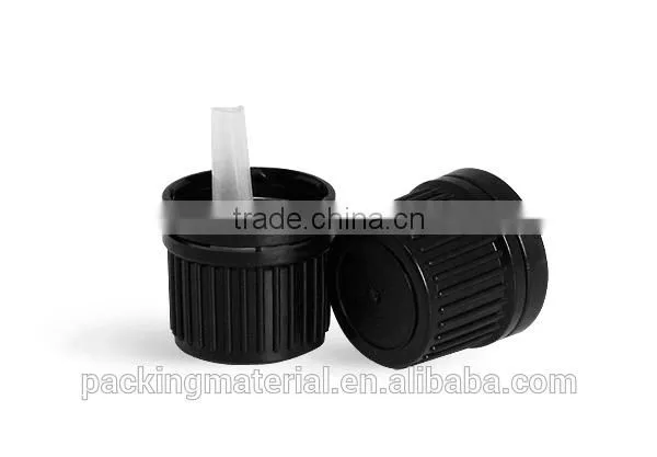 Essential oil glass bottle with tamper evident cap / childproof cap