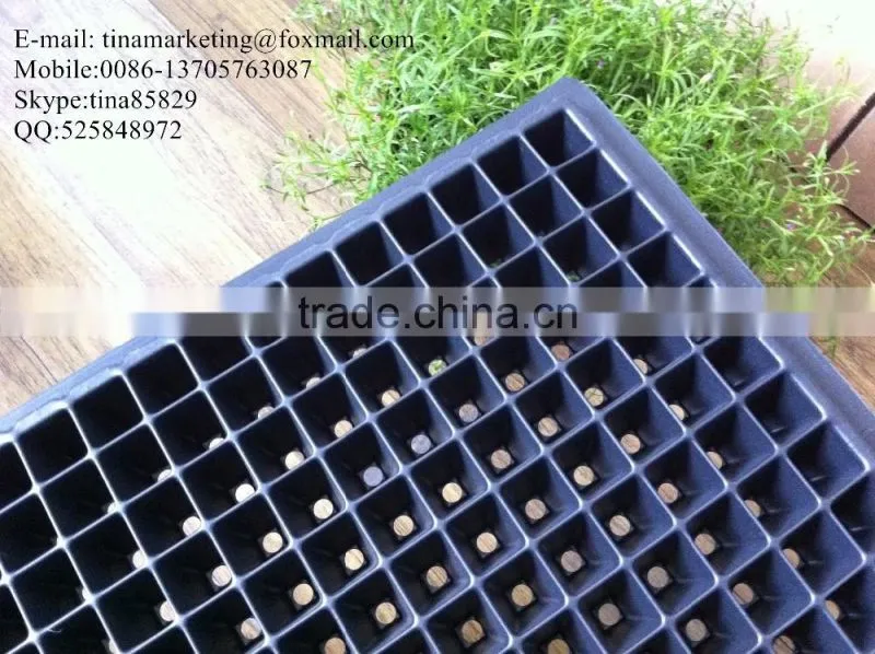 406 Cell Black PS Material Plastic Nursery Seed Germination Tray /Plant Seedling Tray