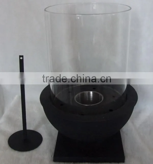 bio fethanol table fireplace with cylinder glass