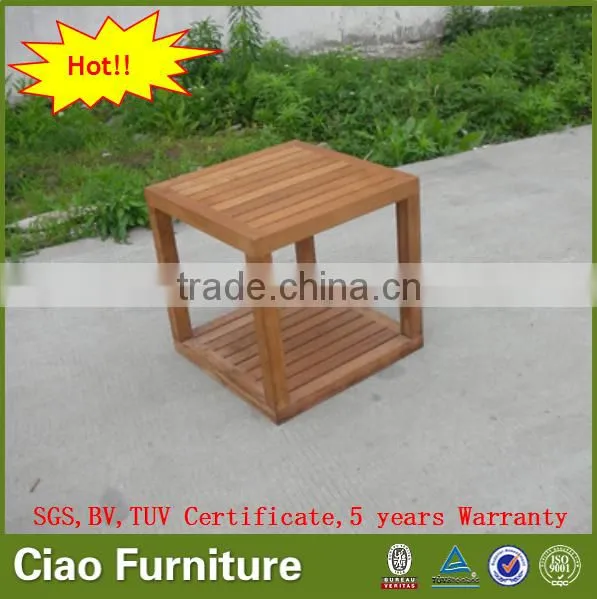garden furniture teak wood lounge side table sofa small table
