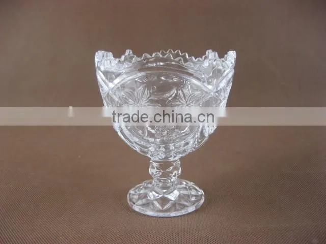 Glass ice cream bowl