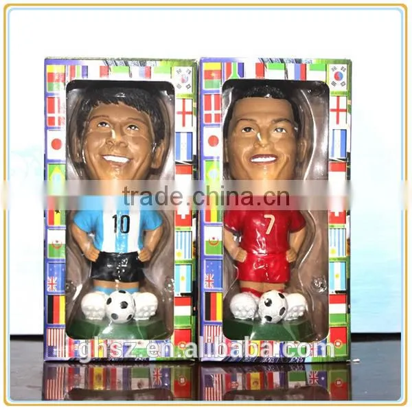 Custom resin football player toys bobbleheads wholesale
