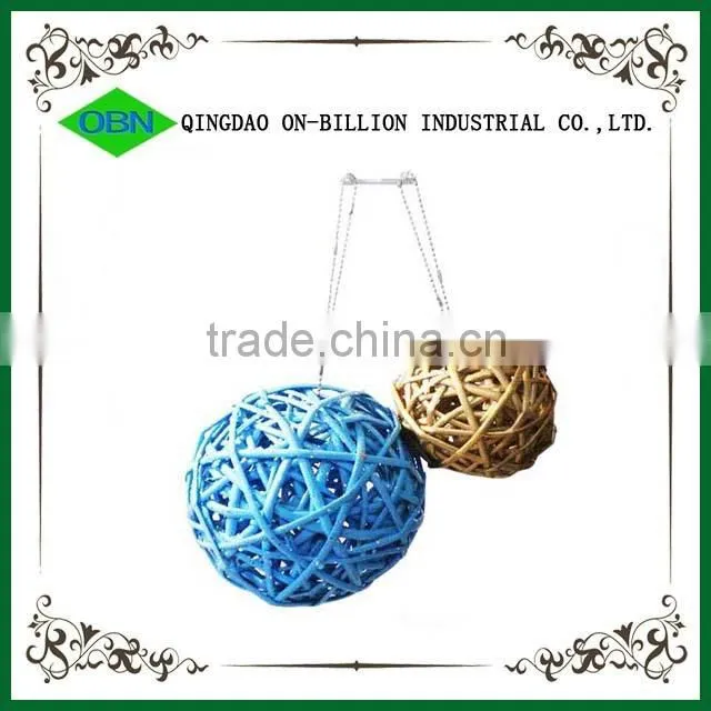 Hand weaving wicker woven colored decorative wicker ball