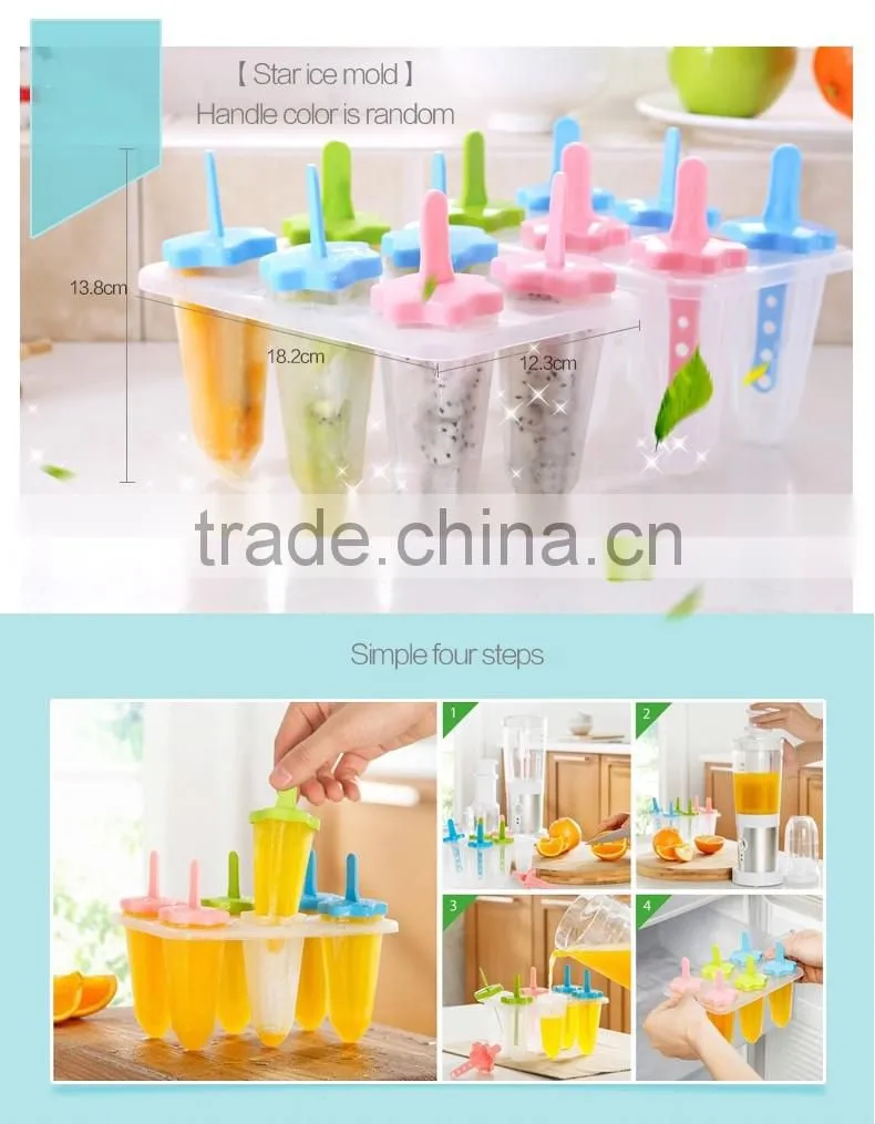 Star ice mold palstic home and kitchen ice cream mould