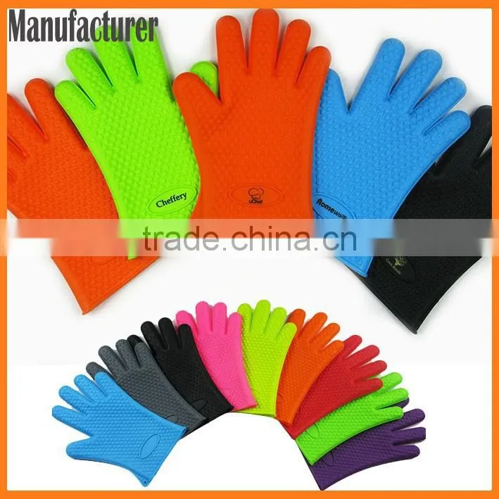 Heat resistant silicone finger gloves