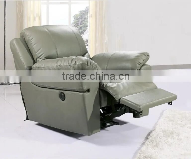 JR8055 modern Luxury Italian full thick soft cow leather living room cheap recliner sofa set