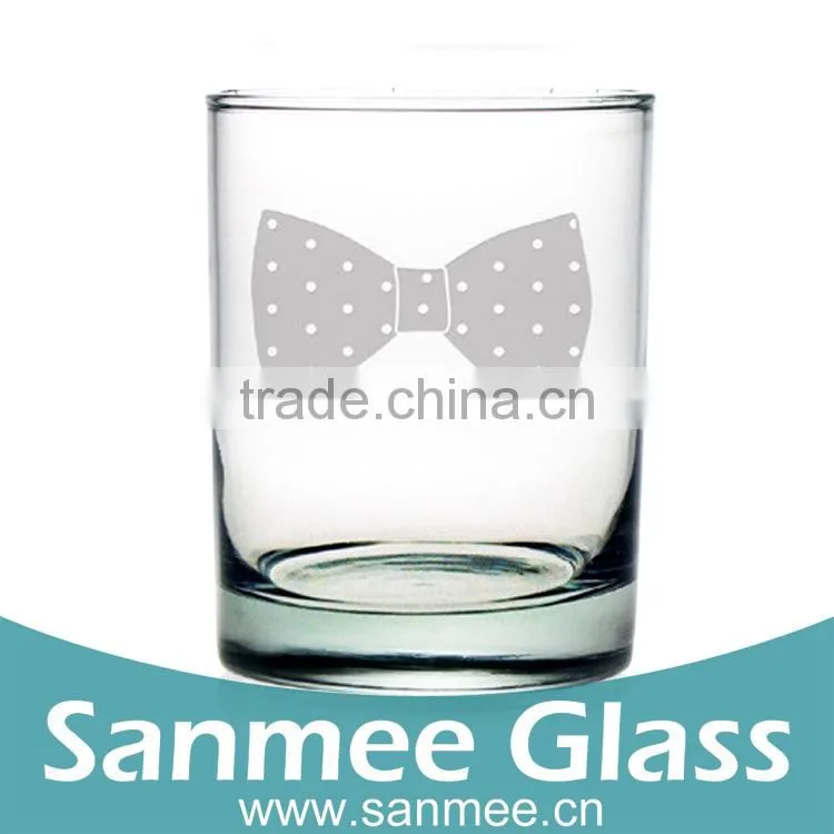 Girls Glass Cup Gift Set Pretty Bow Ties Logo Decal Rocks Glass