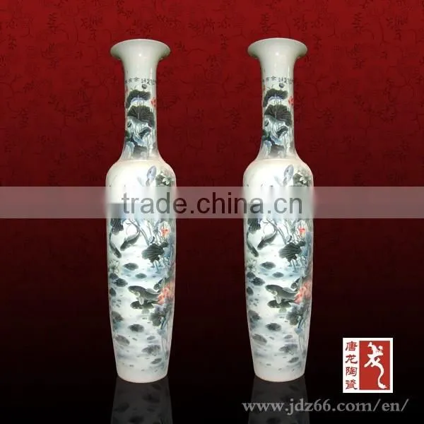 Chinese Hand painted Tall Porcelain Large Floor Vases for Home Decor