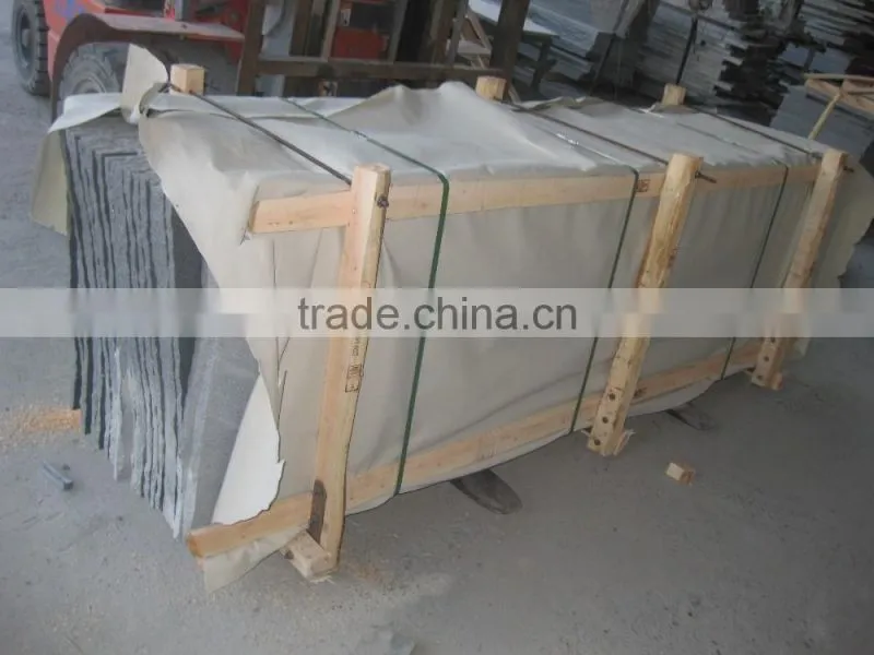 China Padang dark seame black G654 granite flamed and brushed small slabs