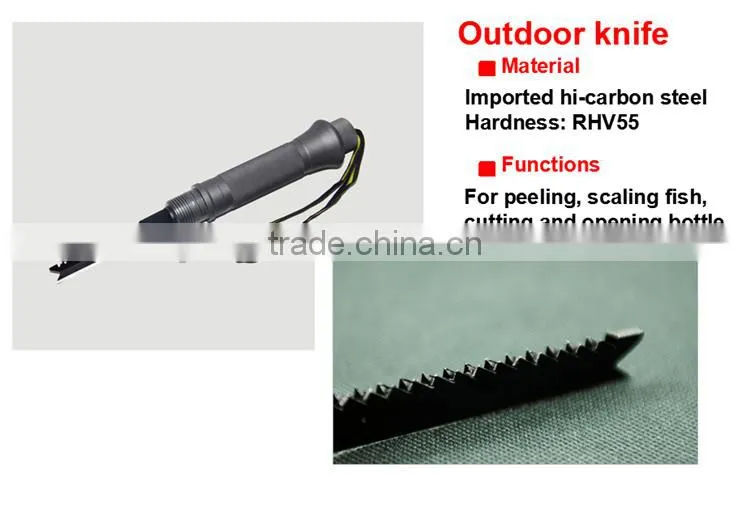 Camping Knife Folding Auto Emergency Tool Kit Offroad Survival Shovel Spade&Shovel Model#DJSV-SD Pickaxe and shovel