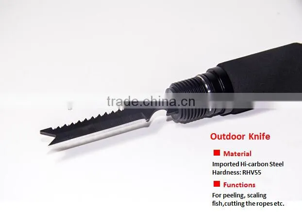 High-quality Multi-use Outdoor Sport Gear with Shovel Hoe Knife Hook Fire Starter
