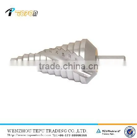 Round shank spiral flute HSS step drill