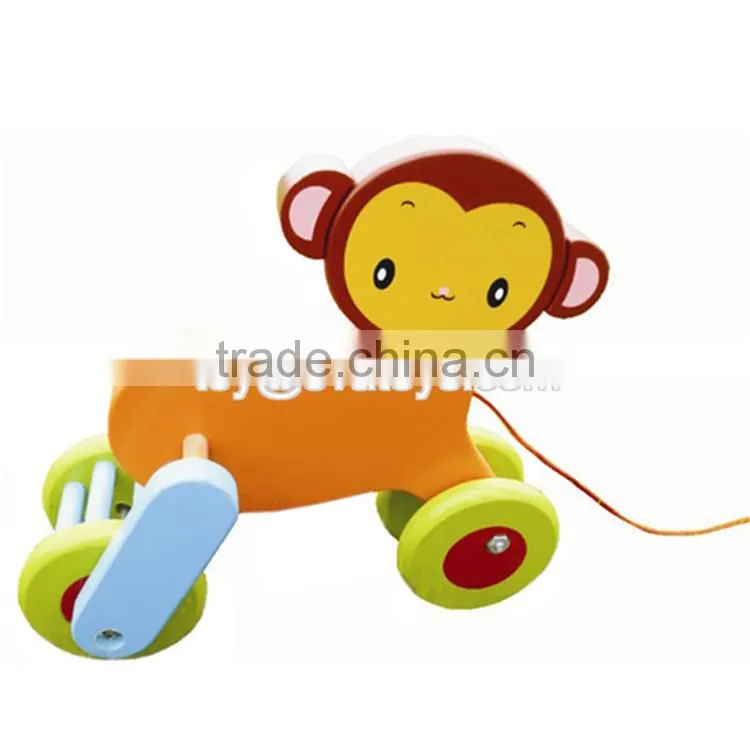 Best design cartoon rabbit wooden toy cars for toddlers W04A047
