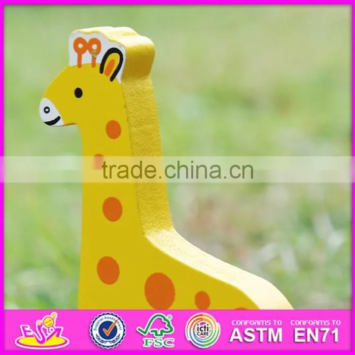 2017 New products animal car toy wooden giraffe baby toy W04A319
