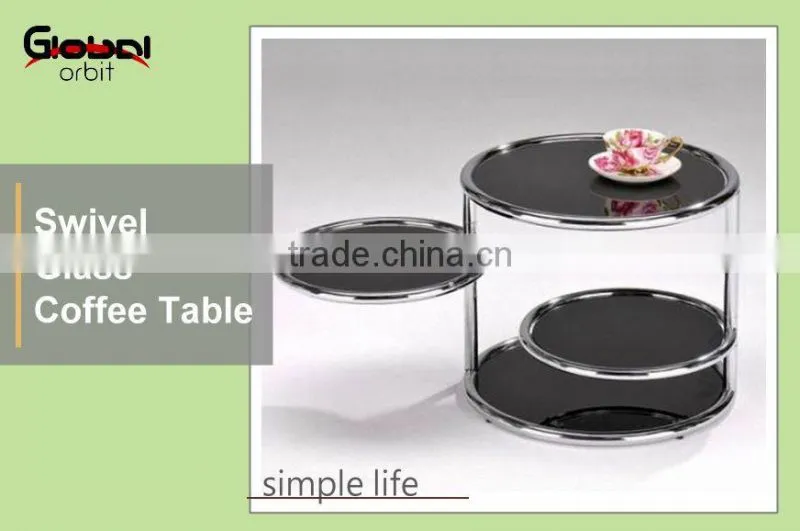 Modern Nesting Table Living Room Square Tea Table Tempered Glass Table