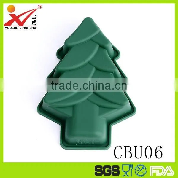 CBU06 Christmas tree style silicone cake mould
