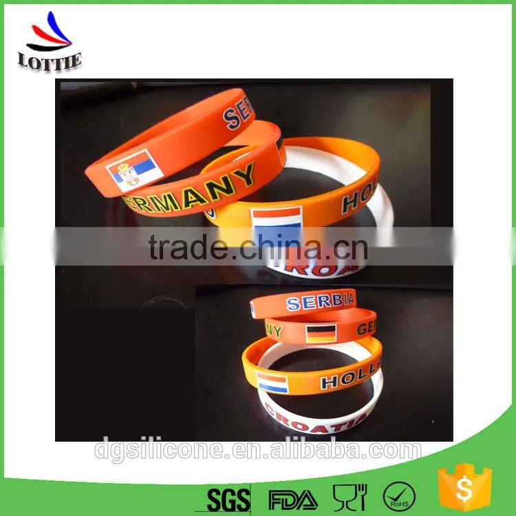 China manufacturer BPA Free 100% food grade silicone wristbands