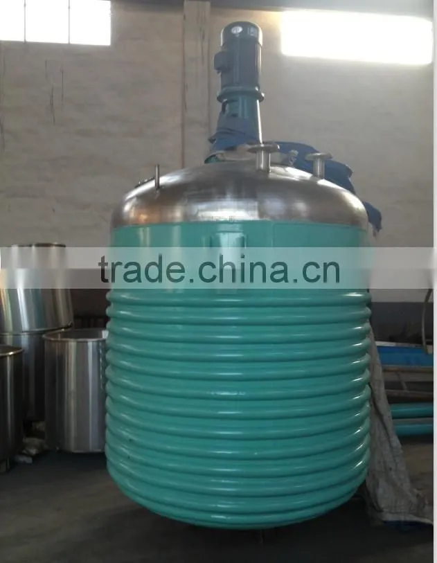Stainless Steel Chemical Reactor With Heating Jacket And Cooling Inner Coils