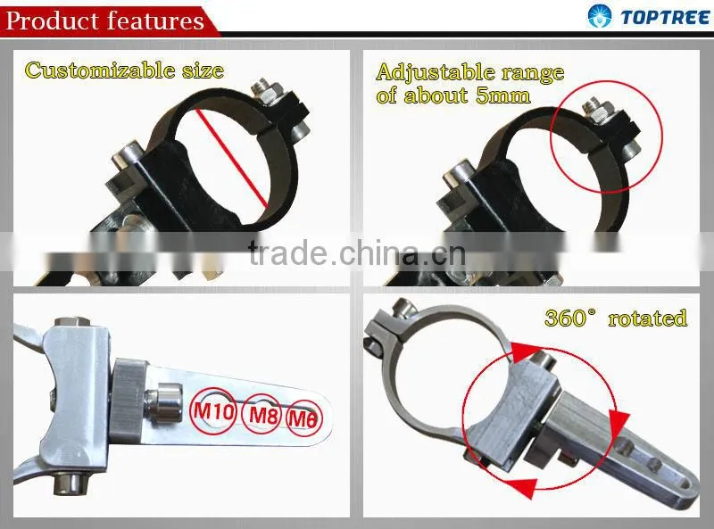 1'' 1.25'' 1.5'' 1.625'' 1.75'' 2'' 3'' stainless steel Universal bullbar led light mounts