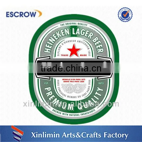 customized beatiful high quality customized woven design print drink beer label
