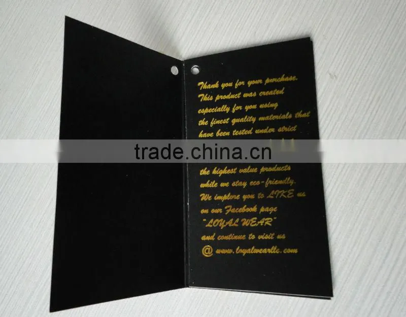 2017 half cut-off thick paper hang tags with high quality