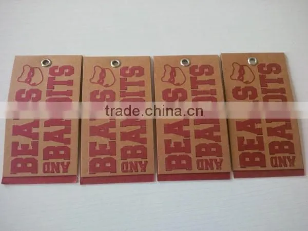 High quality fancy shape kraft paper hang tags with customized design