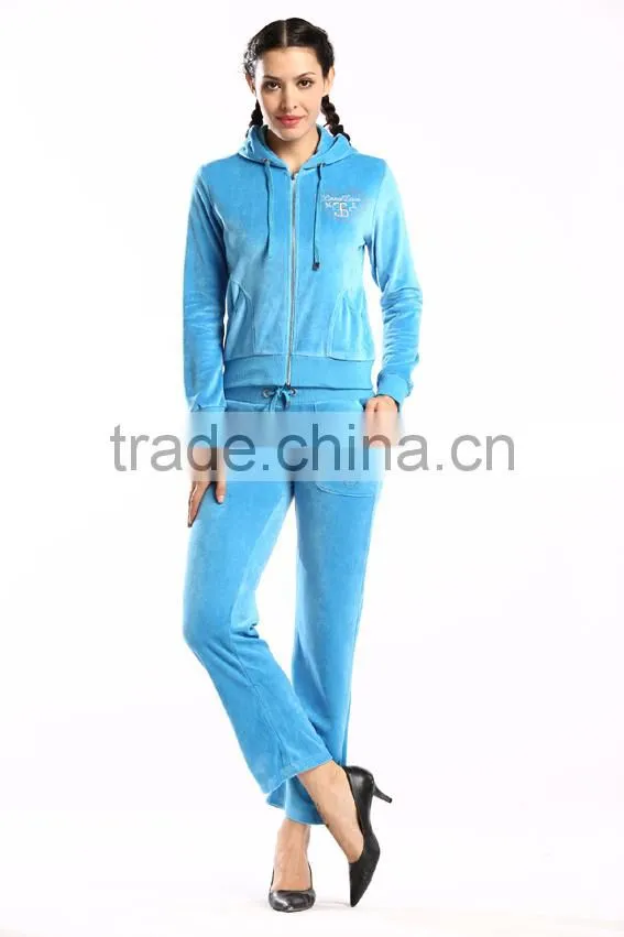 Comfortable Fitness velour sportwear for women, Korean wholesale fitness clothing