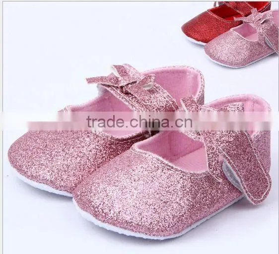 214 brand new infant baby girls glitter shoes fashion newborn baby soft cotton prewalker baby shoe