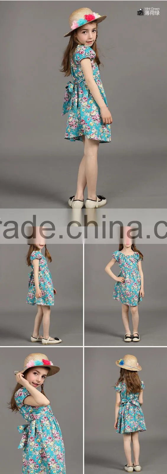 Girls summer dress 2018 new design floral lovely dress