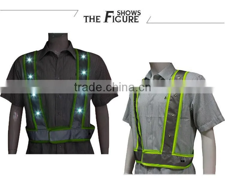 Alibaba New Design Led Fluorescence vest /industrial safety clothing