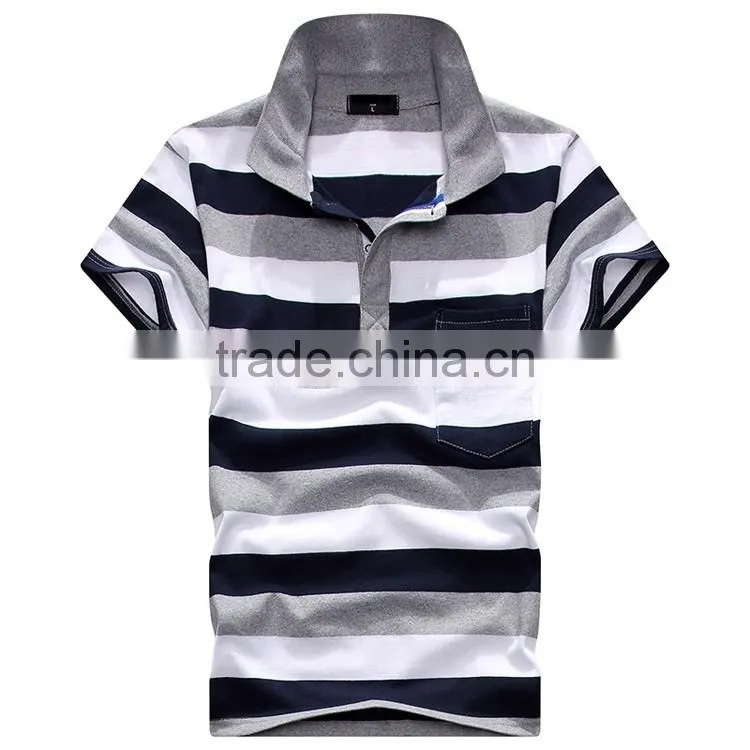 European and American leisure lapel stripes men's shirt collar
