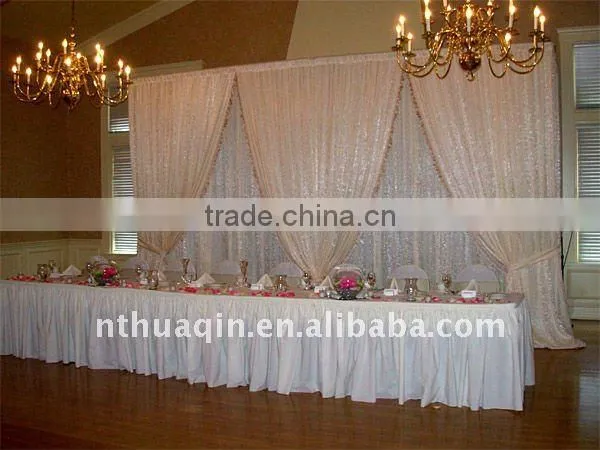 Polyester table skirting and tabel skirts and hotel table linen
